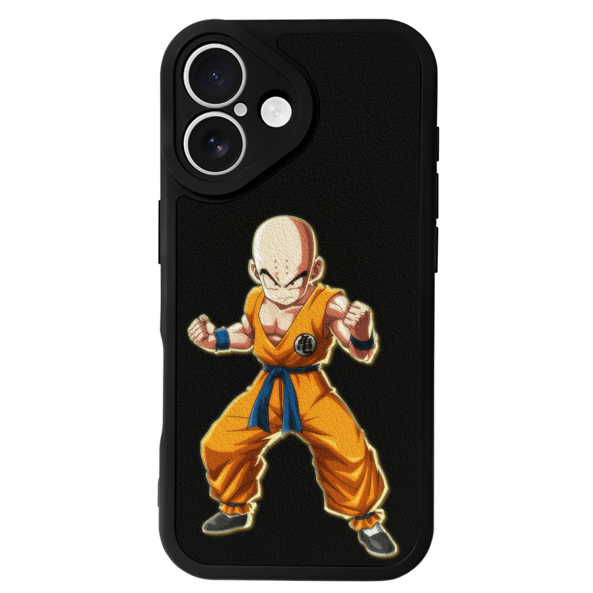 （画像用） ドラゴンボール クリリン DRAGON BALL krillin 【iPhone 16シリーズ対応】シリコンスマホケース（レザー調） 材質：シリコン